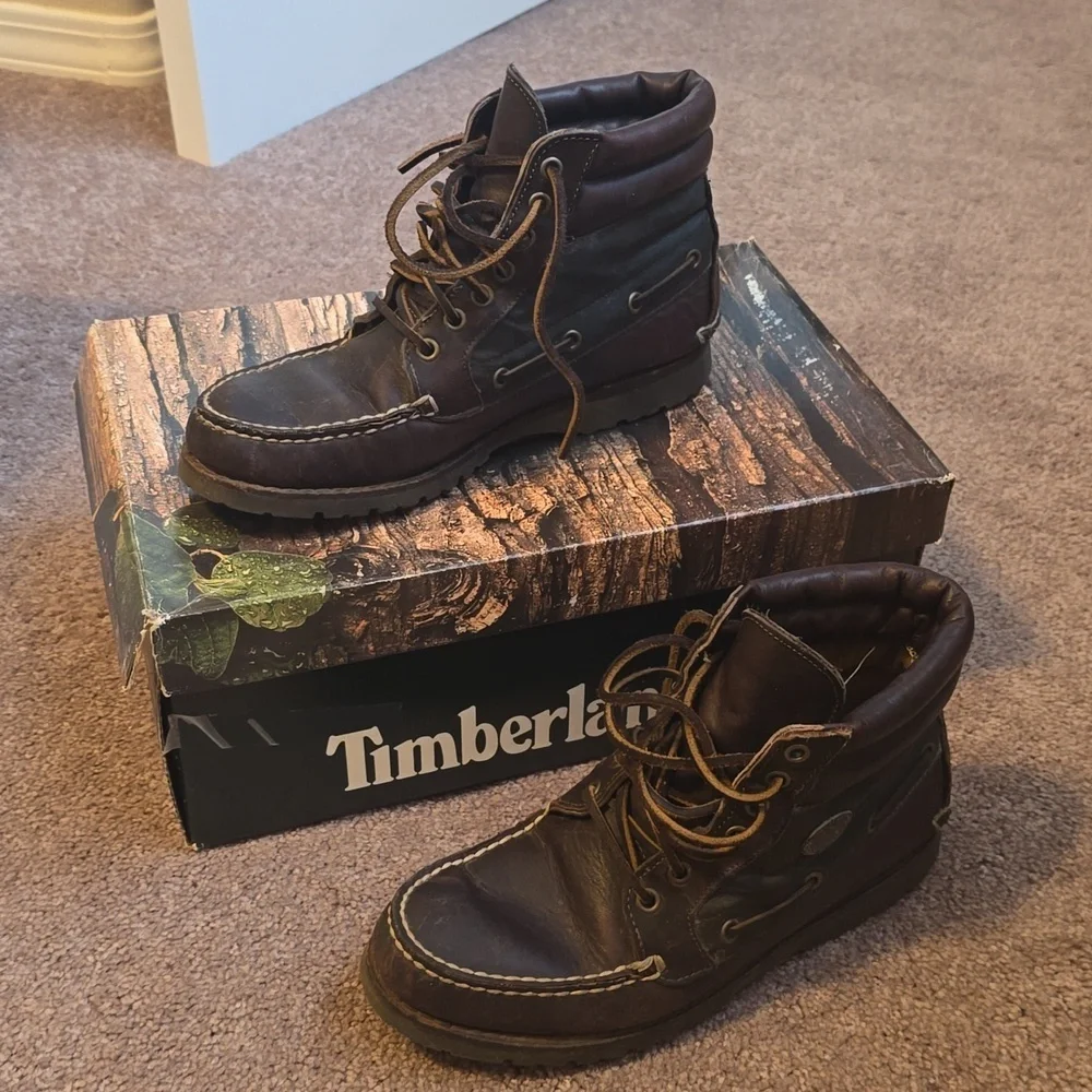 Timberland Ultra Lite Chukka Oil Brown Hiking Boots sz 7.5 IOB